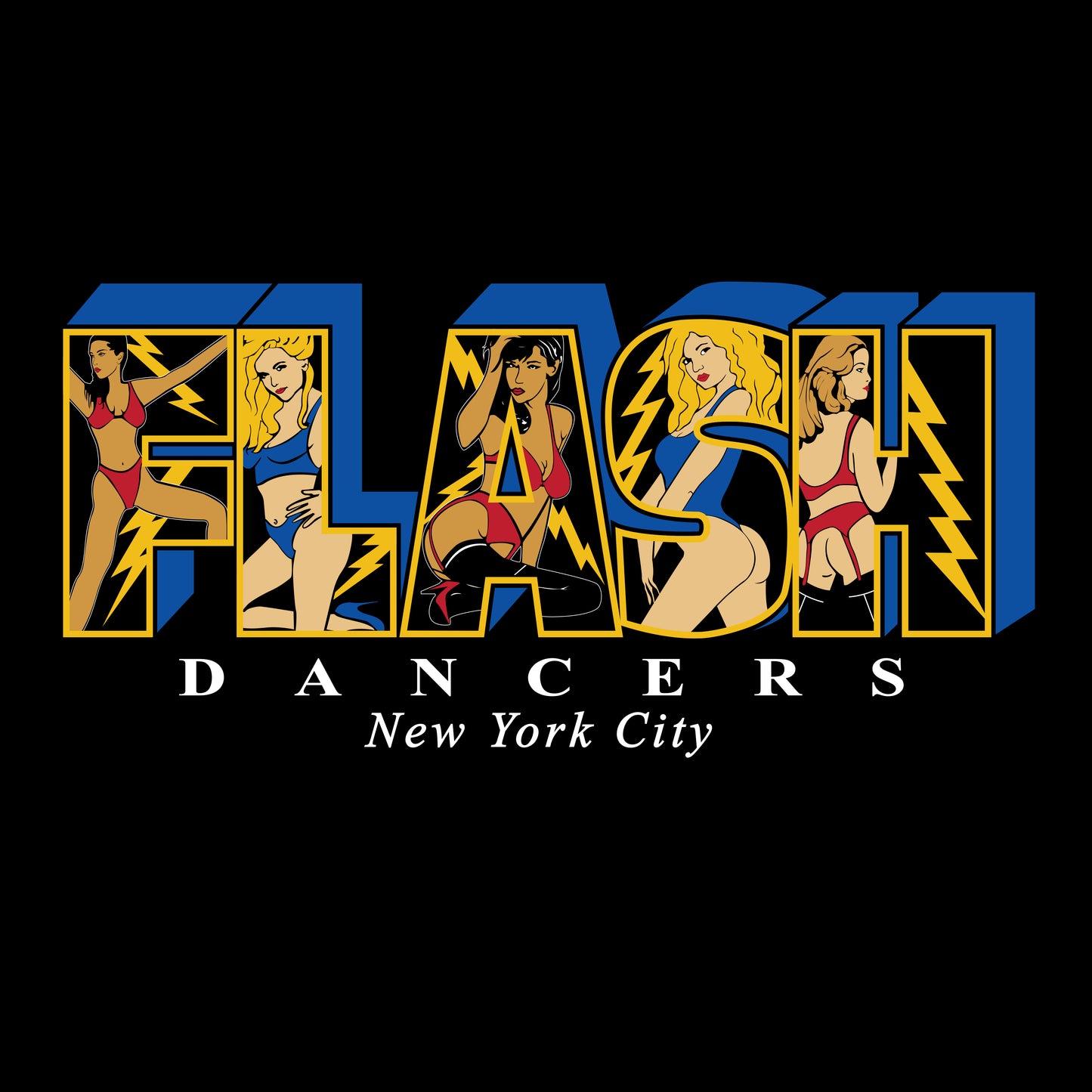 FLASHDANCERS - Short Sleeve T-Shirt (Black)