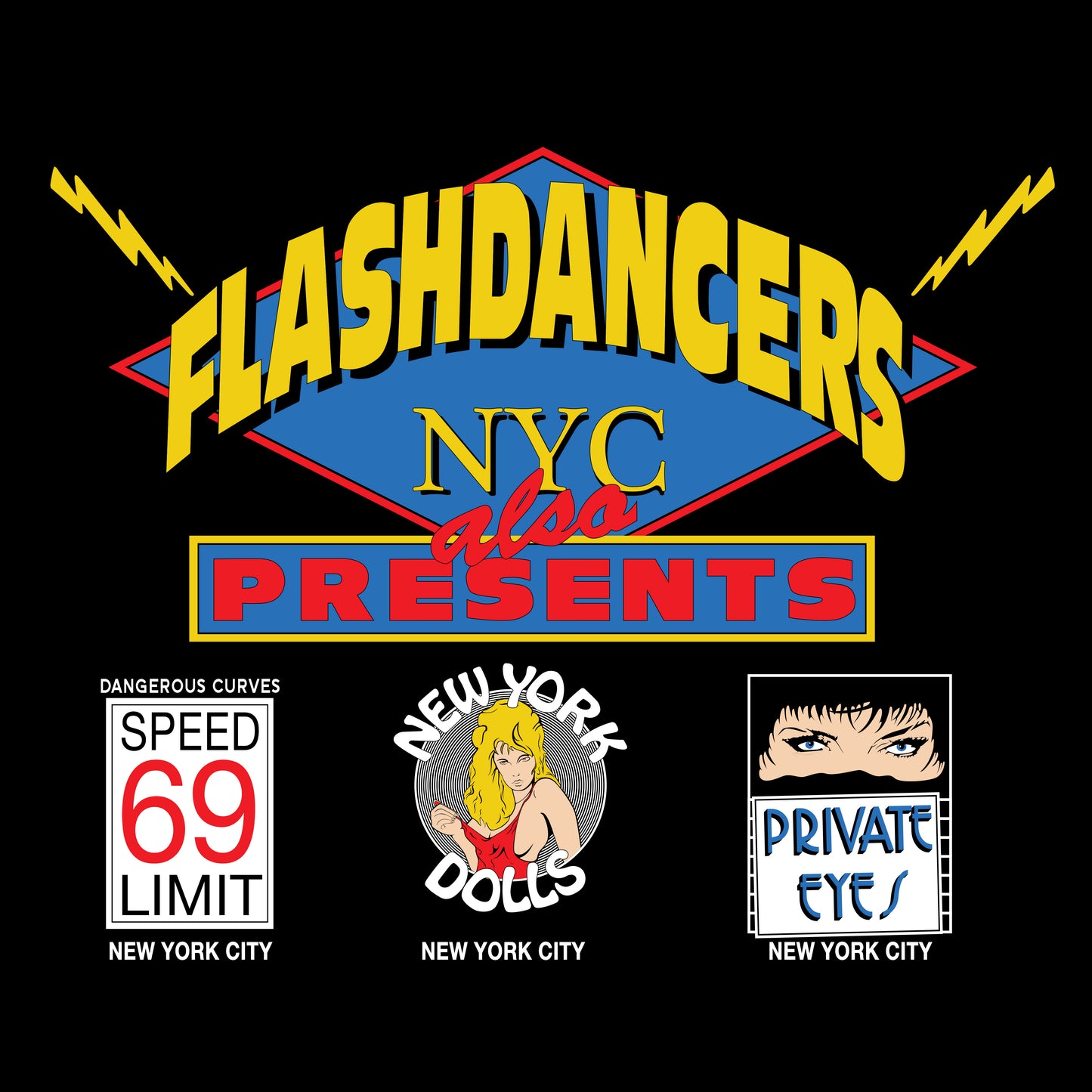 WORLD OF FLASHDANCERS - Short Sleeve T-Shirt (Black)